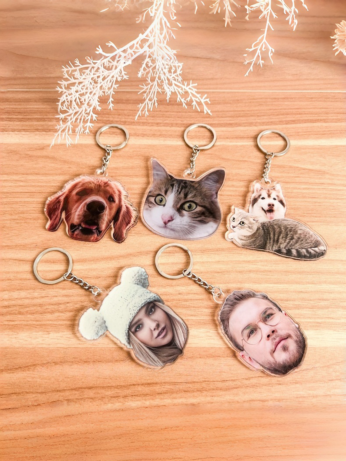 Custom Photo Keychain Full-Color Acrylic Pendant